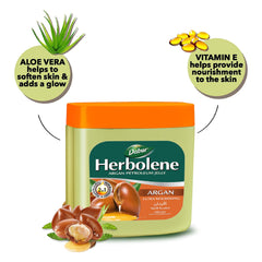 Dabur Herbolene Argan Oil Petroleum Jelly Enriched With And Vitamin E Helps In Glowing Skin - 225 ml