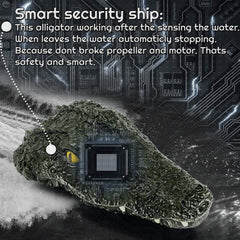 TERRIFI Remote Control Boat, 2.4G High-Speed Simulation Crocodile Head Water Toys for Pools and Lakes - Floating Crocodile Head, High Simulation Alligator Head RC Boats Prank Toys for Adults and Kids