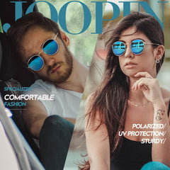 Joopin Polarized Semi Rimless Sunglasses Men Women, Classic Half Frame Sun Glasses UV400 Protection