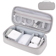 Joyzzz Electronic Accessory Bag, Portable Electronic Accessories Bag Organizer, Travel Gadgets Storage Case, Cable Organizer Pouch, Compatible for Charger USB Cables Sd Memory Cards Earphone