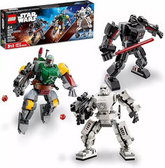 LEGO Star Wars - Star Wars Mech 3-Pack Set 66778 (Buildable Darth Vader, Boba Fett, Stormtrooper Mech Toys) 432 Pieces