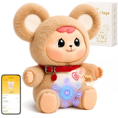 AI-Powered Plush Toy 11.8-Inch Interactive Talking Stuffed Animal Companion
