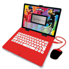 Lexibook JC598MIi1 Miraculous-Educational and Bilingual Laptop French/English-Toy for Child Kid (Boys & Girls) 124 Activities, Learn Play Games and Music with Ladybug-Red/Black