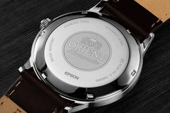 Orient Mens Automatic Watch, Analog Display and Leather Strap FAC0000EW0