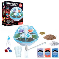 Discovery DIY Light Up LED Terrarium Plants & Crystals Geodome Grow Kit, 3 Colorful Crystal Formations, Rye Grass, Education STEM Activity Set, Indoor Science Experiment, Chemistry Gift