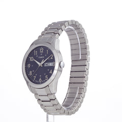 Timex Men's South Street Sport 36mm Watch Box Set - Silver-Tone/Blue