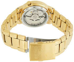Seiko Men SNKa10 Seiko 5 Automatic Gold Dial Gold-Tone Stainless Steel Watch