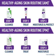 CeraVe Anti Aging Retinol Serum 1 Ounce Cream Serum for Smoothing Fine Lines and Skin Brightening Fragrance Free, 1 Fl Oz (Pack of 1)