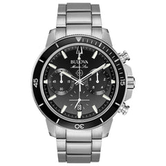 Bulova Mens Marine Star - 98B301 - Stainless/Black Dial