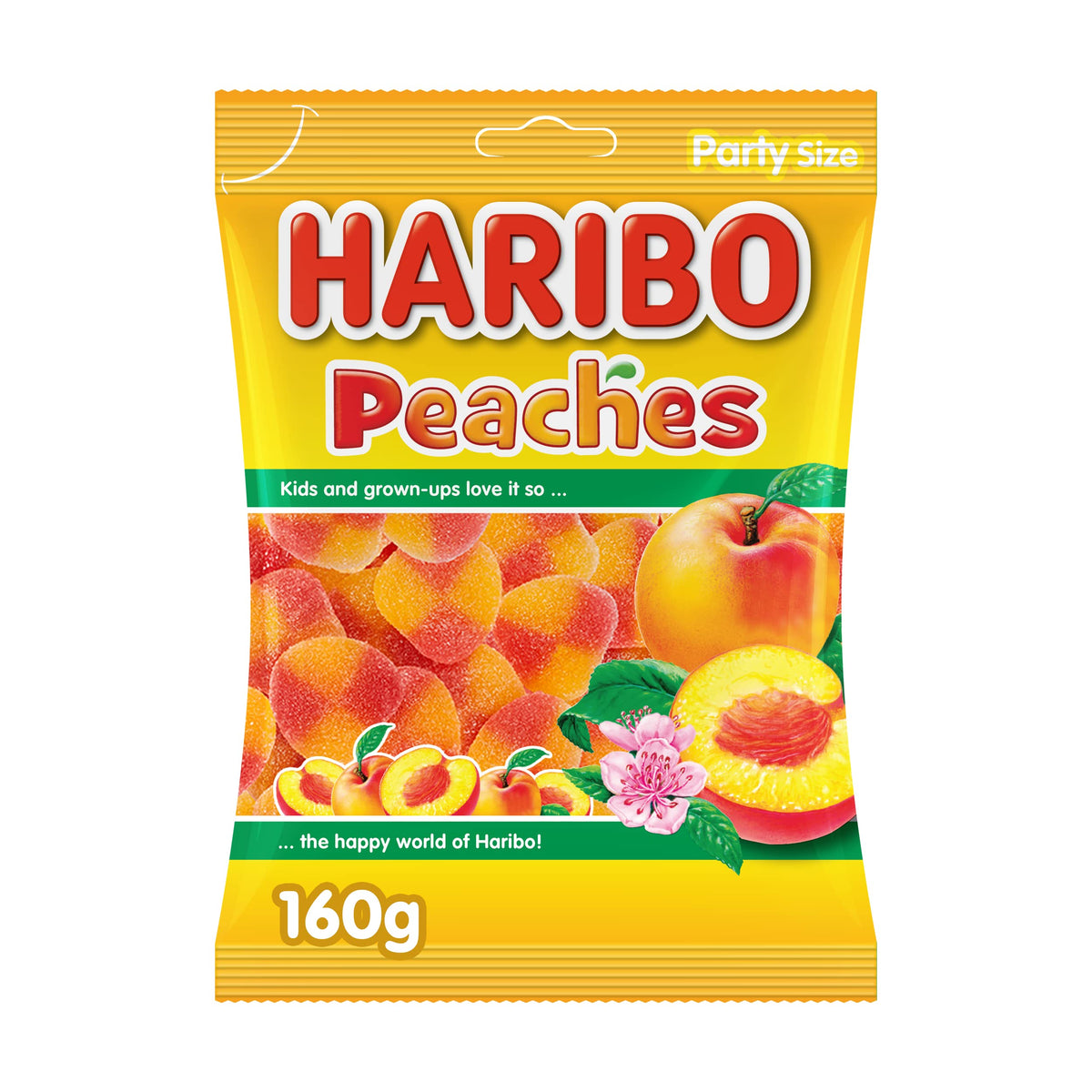 HARIBO Jelly Peaches Sweet and Delicious With Soft & Chewy Texture- 160g