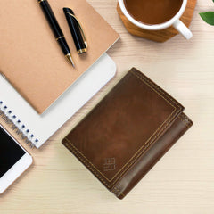 Columbia Men's RFID Trifold Wallet - Brown Marble