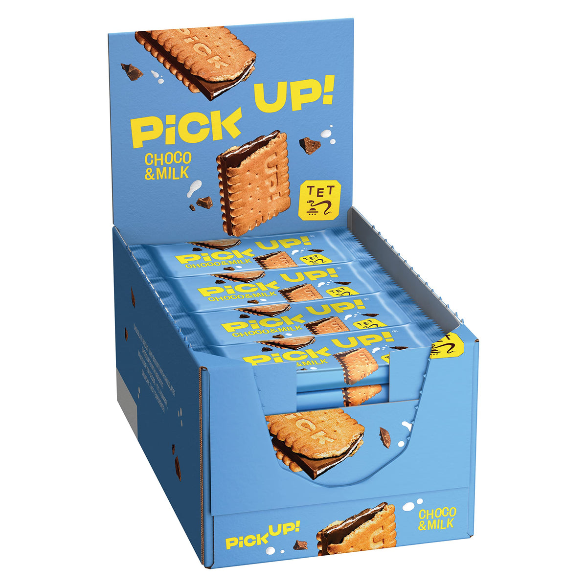 Bahlsen Pick Up! Choco & Milk, Crunchy, Delicious High Quality Biscuits - 28g (Pack of 24)