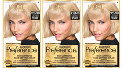 L’Oréal Paris Superior Preference Fade-Defying + Shine Permanent Hair Color, 9.5N Lightest Natural Blonde, Pack of 3, Hair Dye
