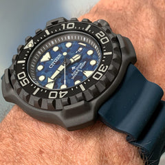 Citizen Men's Analogue Eco-Drive Watch with a Rubber Band Promaster Marine