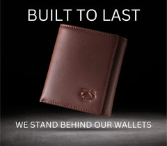 Stealth Mode Leather Trifold RFID Wallet For Men With Flip Out ID Holder - Brown