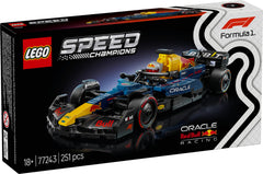 LEGO Speed Champions Oracle Red Bull Racing RB20 F1 Race Car Model with a Collectible Formula 1 Driver Minifigure - Display Set for Adult Motorsport & Racing Fans 77243