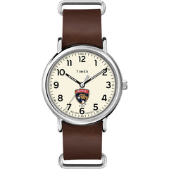 Timex Tribute Men's NHL Weekender 40mm Quartz Leather Strap - Florida Panthers