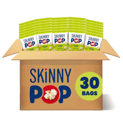 SkinnyPop Popcorn Bags, Original, Gluten Free Dairy Free Snacks, 30 ct | Snack box, Healthy Snacks for Adults and Kids, Vegan, For School and Office, 0.65 oz, 30 Skinny Pop Individual Bags