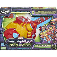 Marvel Avengers Mech Strike Monster Hunters Iron Man Monster Blast Blade Roleplay Toy With 3 Nerf Darts, Toys For Kids Ages 5 And Up, M