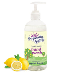 Originally Yellow Plant-Based Hand Soap Liquid Alcohol-Free All Natural Soap Infused with Organic Lemon | Gentle Natural Hand Soap | Pet & Baby-Safe Soap, 470 mL (1-Pack)