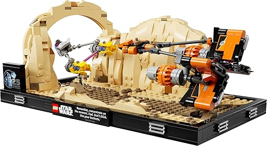 LEGO Star Wars Mos Espa Podrace Diorama Set for Adults, Buildable The Phantom Menace Model Kit, Features Anakin Skywalker’s Podracer, Memorabilia Gifts for Men, Women, Him or Her 75380