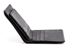 Force Black & Grey Leather For Men - Bifold Wallets
