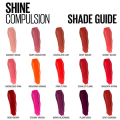Maybelline Color Sensational Shine Compulsion Lipstick Makeup, Spicy Sangria, 0.1 oz.