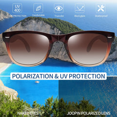 Joopin Folding Sunglasses for Men Women UV400 Protection Easy Carry Foldable Sunglasses for Driving Traveling