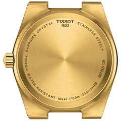 Tissot Unisex PRX 35mm 316L Stainless Steel case with Yellow Gold PVD Coating Quartz Watch, Yellow, Stainless Steel, 11 (T1372103302100)