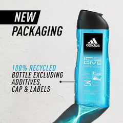 Adidas Ice Dive Shower Gel 400ml (Pack of 2)