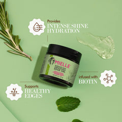 Mielle Organics Rosemary Mint Strengthening Edge Gel For Sleeking And Taming Hair, 57 g, White