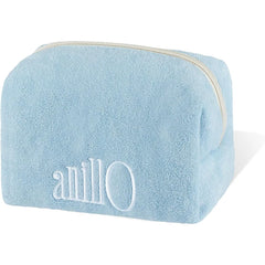 ANILLO Blue Terry Pouch, Soft Lightweight Travel Pouch, Toiletry Bag, Cosmetic Bag for Skincare, Makeup and Personal care