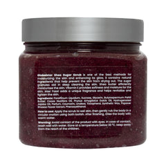 Globalstar Shea Sugar Scrub 600ml – Exfoliating & Hydrating – Watermelon, Blue Indigo, Kiwi, Fassi Aker, Vitamin C (600g, Fassi Aker)