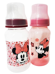 Cudlie Disney Baby Girl 11 oz Pack of 2 Baby Bottles, Minnie Mouse