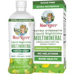 MARYRUTH'S Extra Strength Liquid Nighttime Multimineral, NO Melatonin, 32oz | Magnesium Citrate, NO Melatonin, Chromium, Muscle Relaxation Processes, Sugar Free