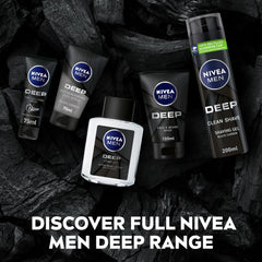 NIVEA MEN Shaving Gel, DEEP Clean Shave Antibacterial Black Carbon, 200ml