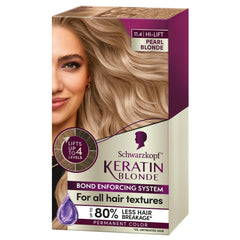 Schwarzkopf Keratin Hair Color Pearl Blonde 11.4, Permanent High-Lift Color, One Application - Keratin-enriched hair color, brightens up to 4 levels and protects hair from breakage*