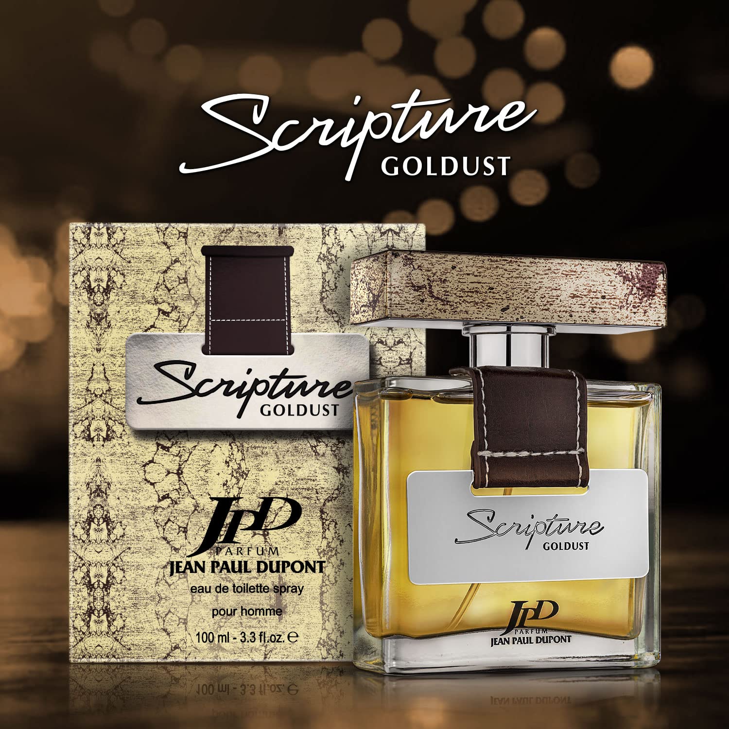 JPD PARFUM JEAN PAUL DUPONT Scripture Goldust Eau de Toilette Perfume for Men, Floral & Woody Long Lasting Masculine Fragrance, Body Perfume for Men- 100ml