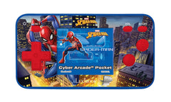 Lexibook Spider-Man Cyber Arcade Pocket Portable Game Console 150 Games LCD Display Battery Operated Red/Blue