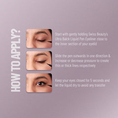 Swiss Beauty SB-1005 Ultra Black Liquid Pen Eyeliner Golden