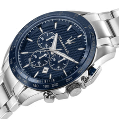 Maserati TRAGUARDO 45 mm Chronograph Men's Watch, Silver, Chronograph