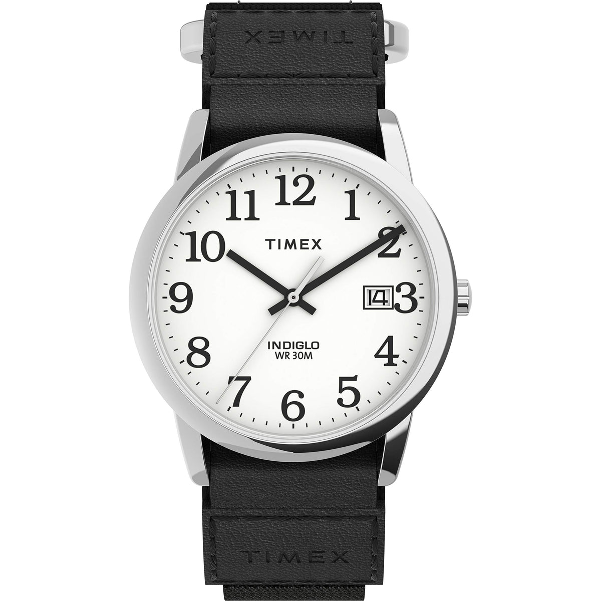 Timex Easy Reader Date Expansion Band Watch - Black/Silver-Tone/White