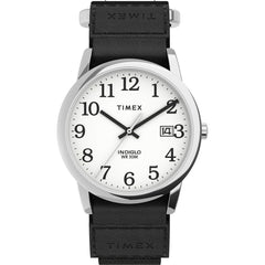 Timex Easy Reader Date Expansion Band Watch - Black/Silver-Tone/White