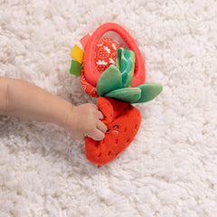 Melissa & Doug Multisensory Strawberry Cuckoo Baby Travel Stroller Toy for Babies up to 12 Months