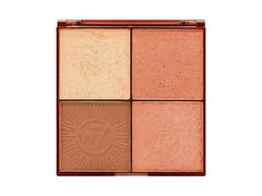 W7 | Bronze Brilliance Highlighter Bronze and Glow Palette | Shade: Medium/Dark | Tones: Shimmer and Matte | Color: Brown, Pink and Gold | Cruelty Free Face Makeup For Women