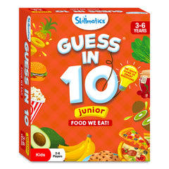 Skillmatics Guess in 10 Junior Food We Eat for Kids, Boys, Girls, and Families Who Love Card Games, Board Games and Educational Toys, Travel Friendly, Gifts for Ages 3, 4, 5, 6