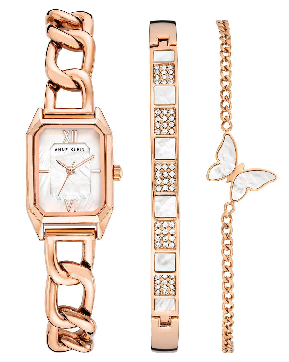 Anne Klein Women's Quartz Watch with Analog Display and Stainless Steel Bracelet AK3942RGST Rose Gold