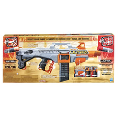 Nerf Ultra Select Fully Motorized Blaster, Fire for Distance or Accuracy, Includes Clips and Darts, Outdoor Games and Toys, Automatic Electric Full Auto Toy Foam Blasters