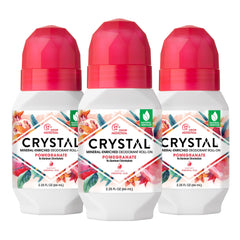 Crystal Essence Deodorant Roll -On Pomegranate 2.25 oz. (3-Pack)