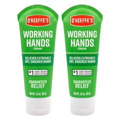O'Keeffe's Working Hands Hand Cream, Relieves and Repairs Extremely Dry Hands, 3 oz Tube, (Pack of 2)